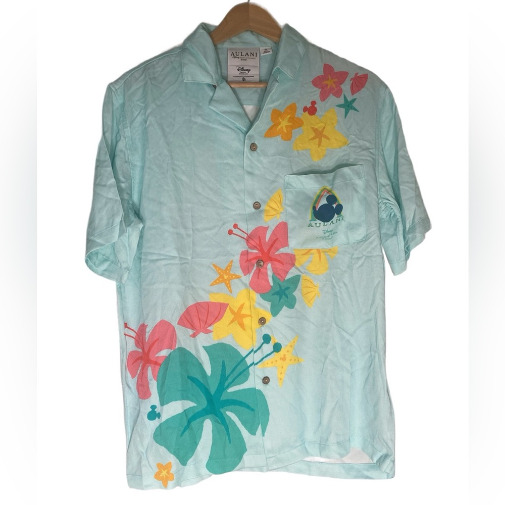 Disney Artist Showcase Resort & Spa Aulani Rainbow State Of Mind Button Down - S